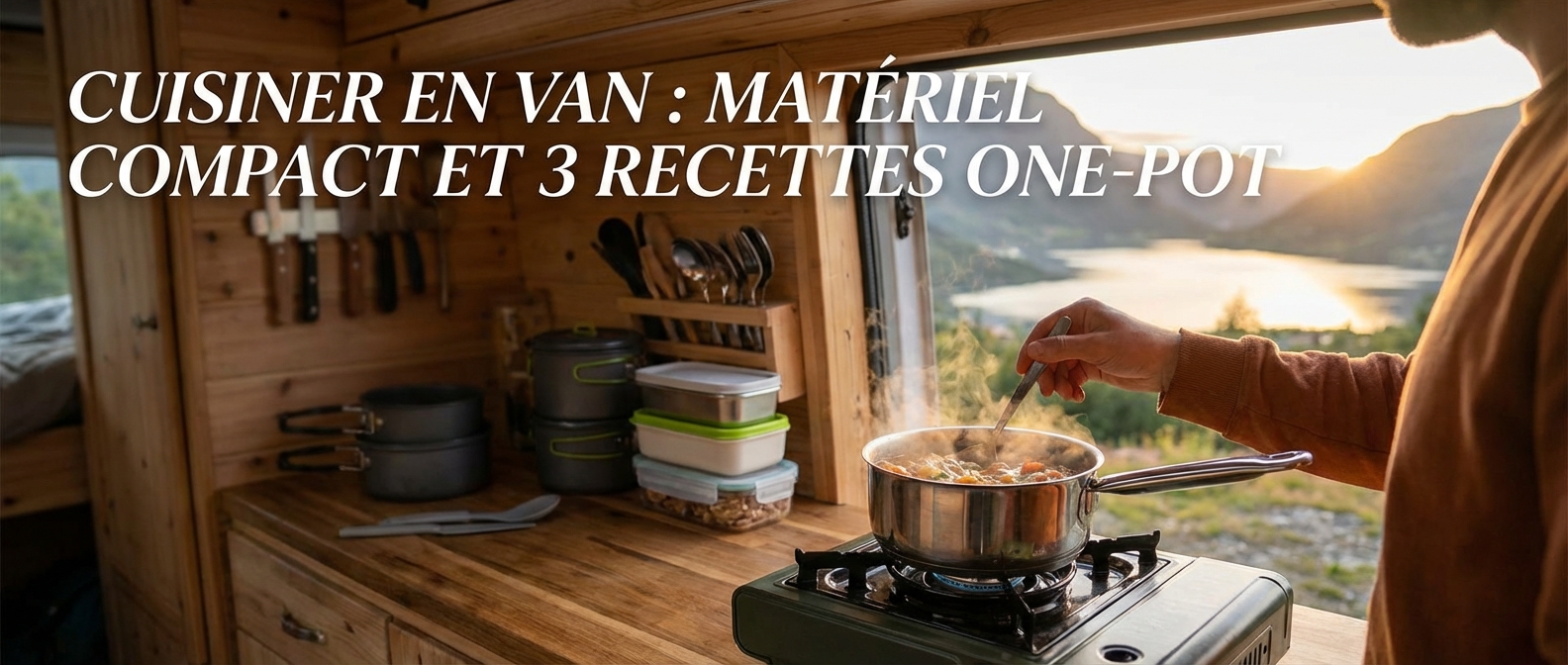Cuisiner en van : matériel compact et 3 recettes one-pot