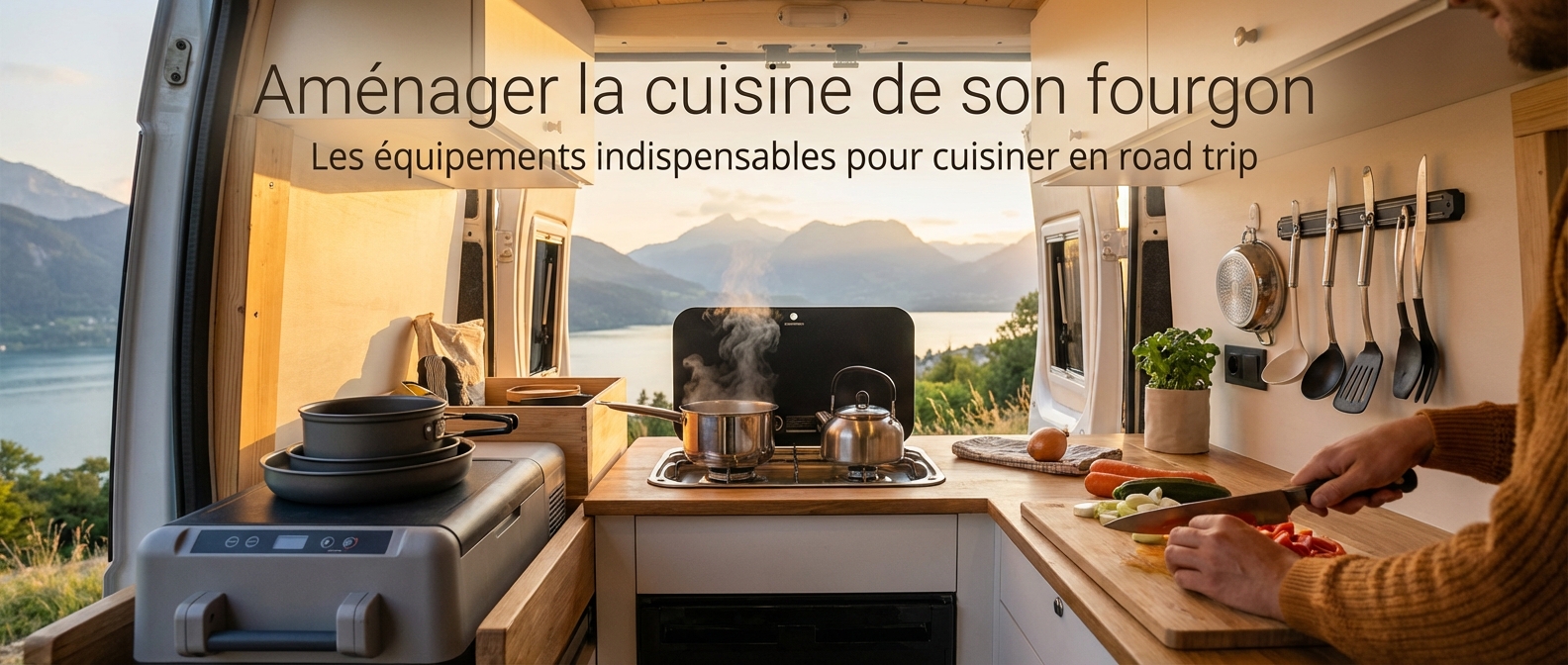 Aménager la cuisine de son fourgon : les équipements indispensables pour cuisiner en road trip