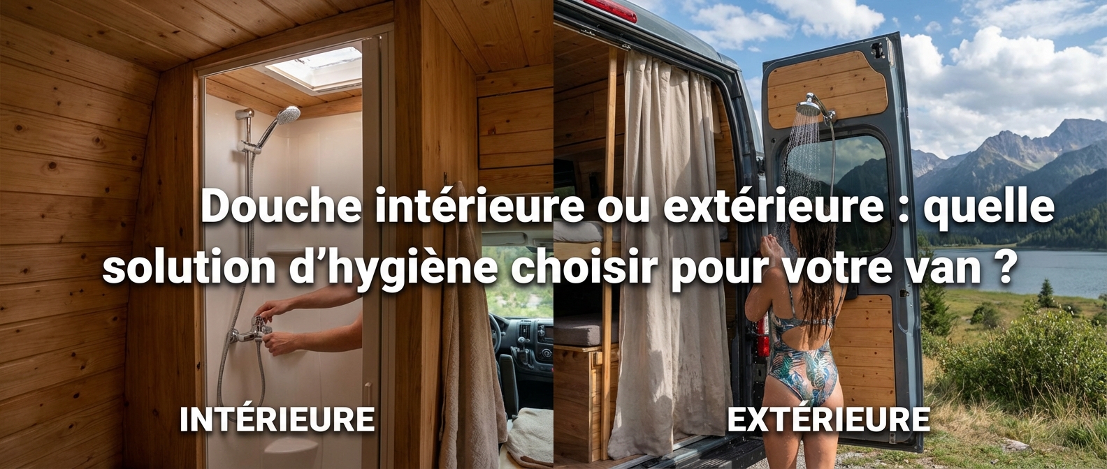 Douche intérieure ou extérieure : quelle solution d'hygiène choisir pour votre van ?