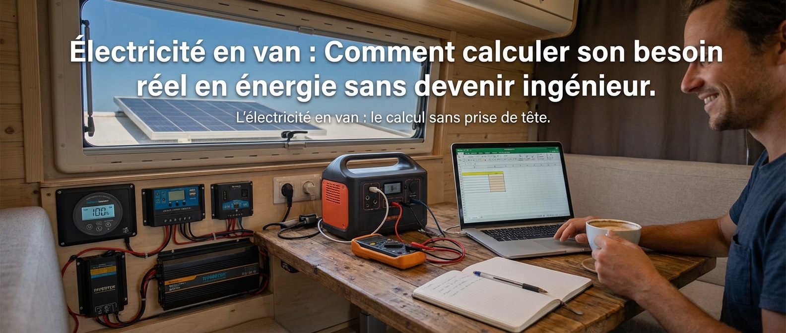 Électricité en van : Comment calculer son besoin réel en énergie sans devenir ingénieur.