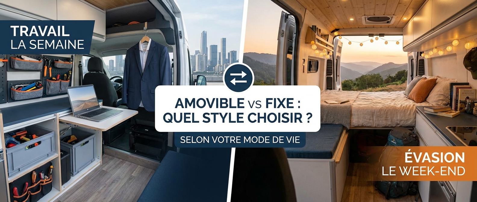 Aménagement amovible vs Fixe : Quel style choisir selon votre mode de vie (travail la semaine, évasion le week-end) ?